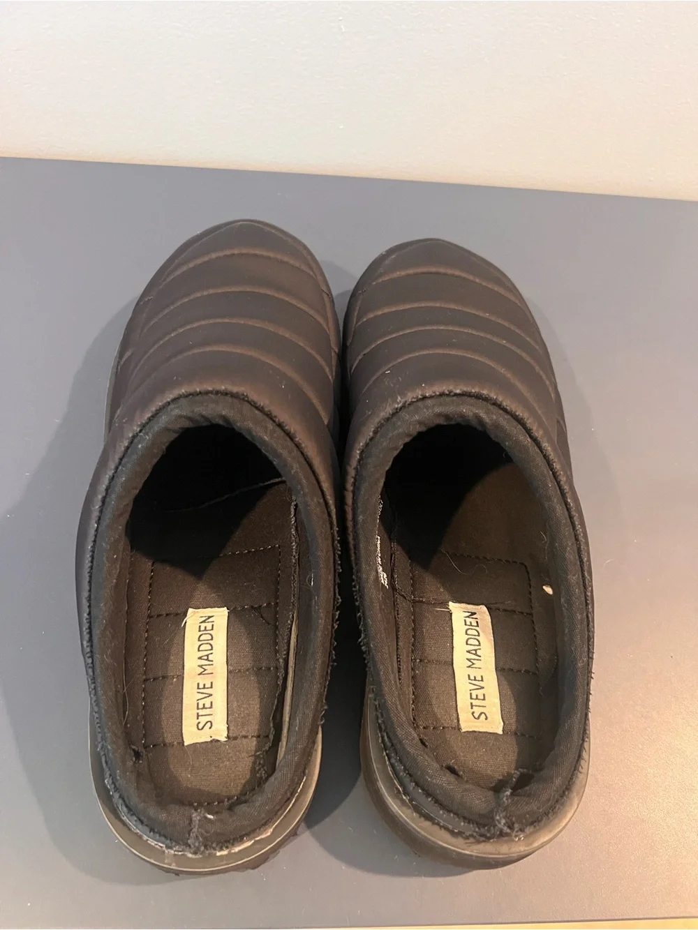 Steve Madden Quilted Puffer Slip-On Sneakers - Black